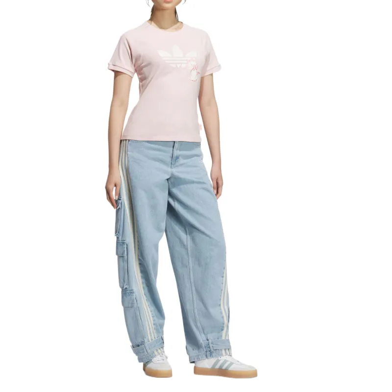 Adidas Originals Regular T Shirt Women's Light Pink-3
