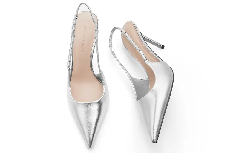 CHARLES&KEITH Small Ck One Strap Sandals 9.1cm Women's-8