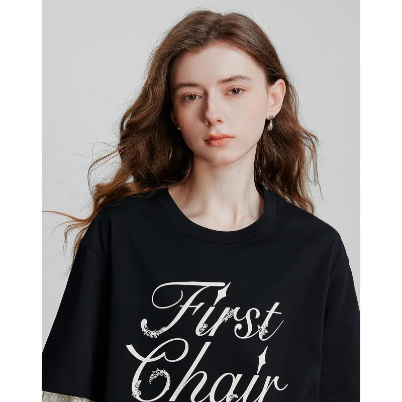 Initial Language T Shirt Women's-2