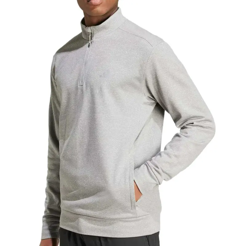 Adidas GAME AND GO SMALL LOGO SWEATSHIRT Men's Medium Heather Gray/Black-1