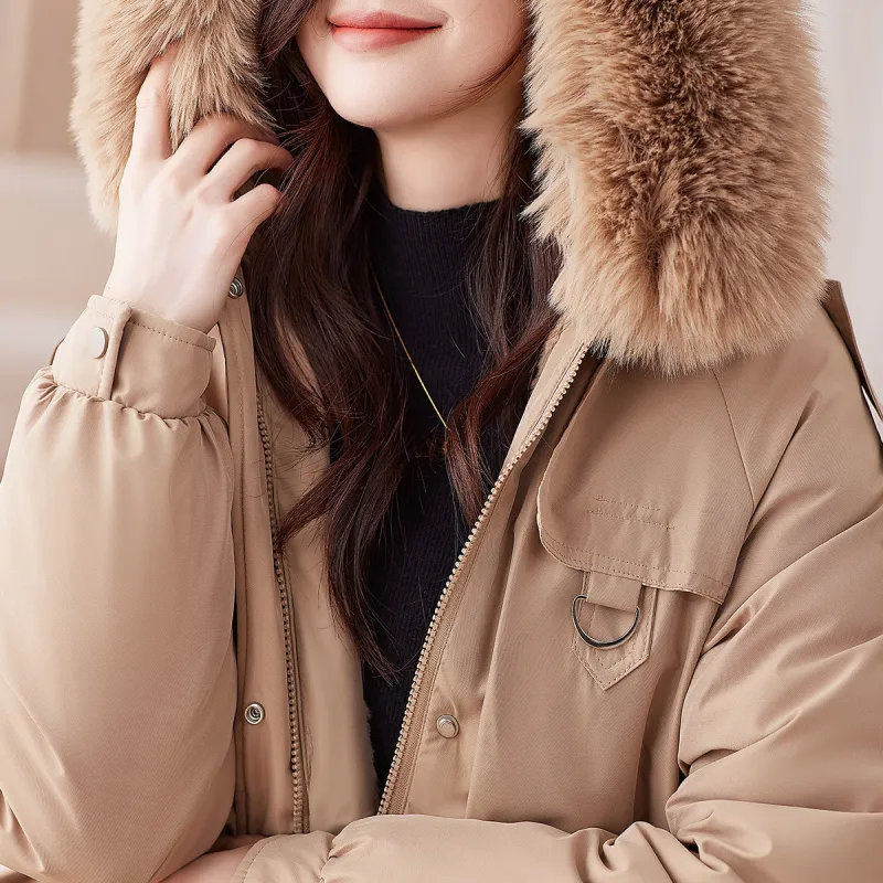 Like The Age Of Water Velvet feel Coat Women's Khaki-2