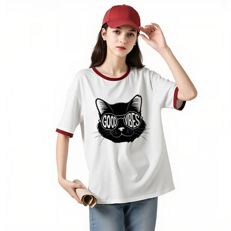 FAIRWHALE Drop Shoulder Sleeve T Shirt Women's-10