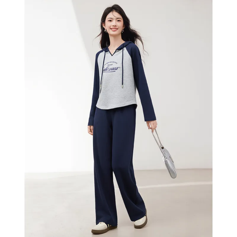 XINFEIYU Sweatshirt Set Women's Gray-2