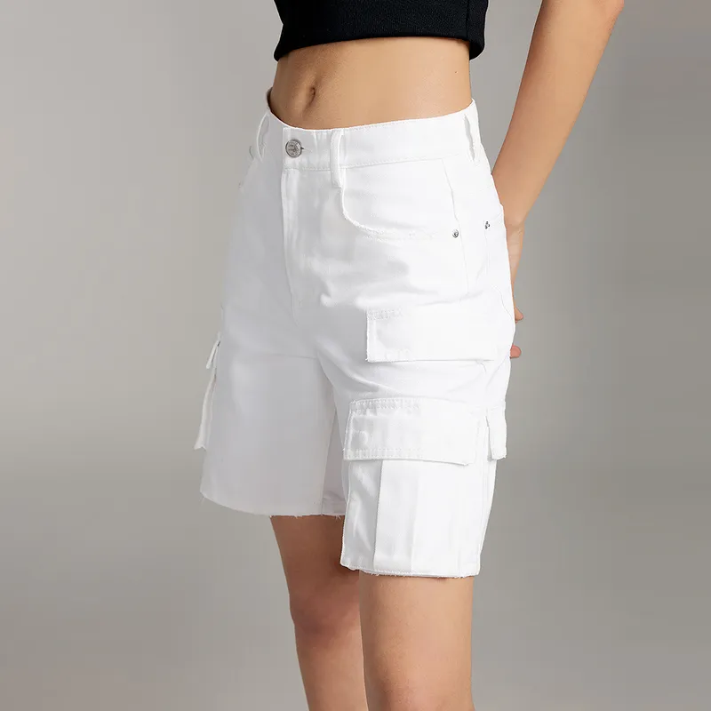 Miss Sixty Denim Shorts Women's White-3