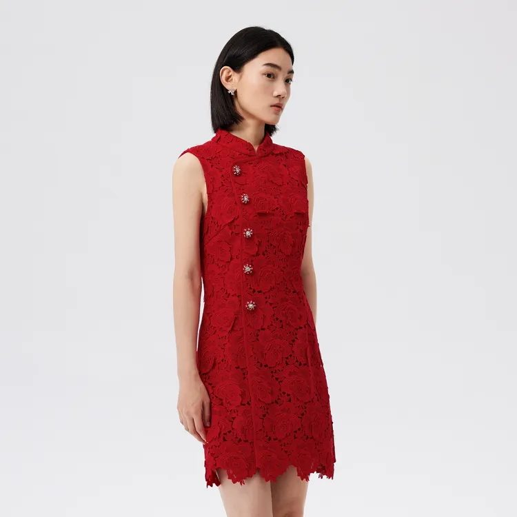 SHUIYUNJIAN Sleeveless Dress Women's Red-3