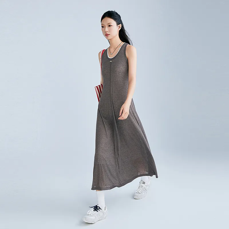 LEDIN Sleeveless Dresses Women's Tin Gray-4