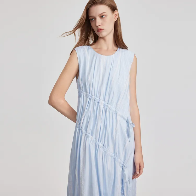 ELLE Sleeveless Dresses Women's Stripes-4