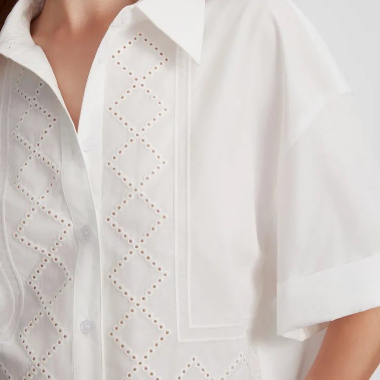 ELLE Shirts Women's White-5
