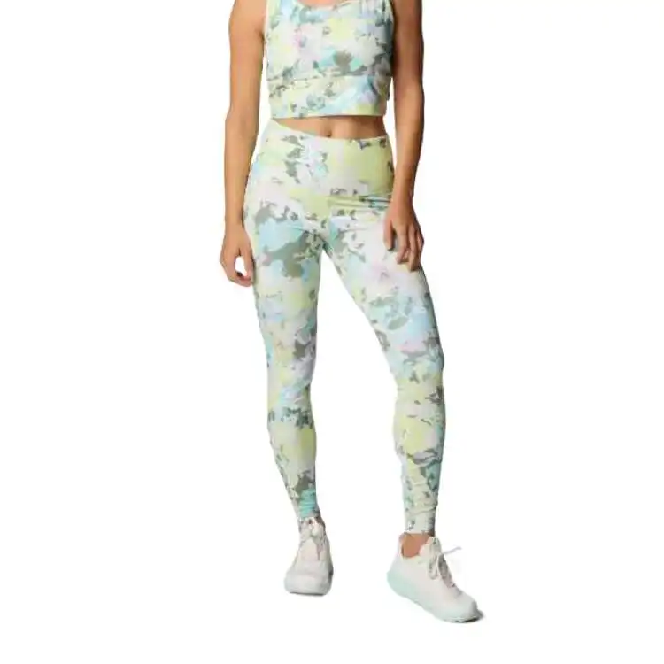 Columbia Yoga Pants Women's Spring Yellow Wild Multicolor-3