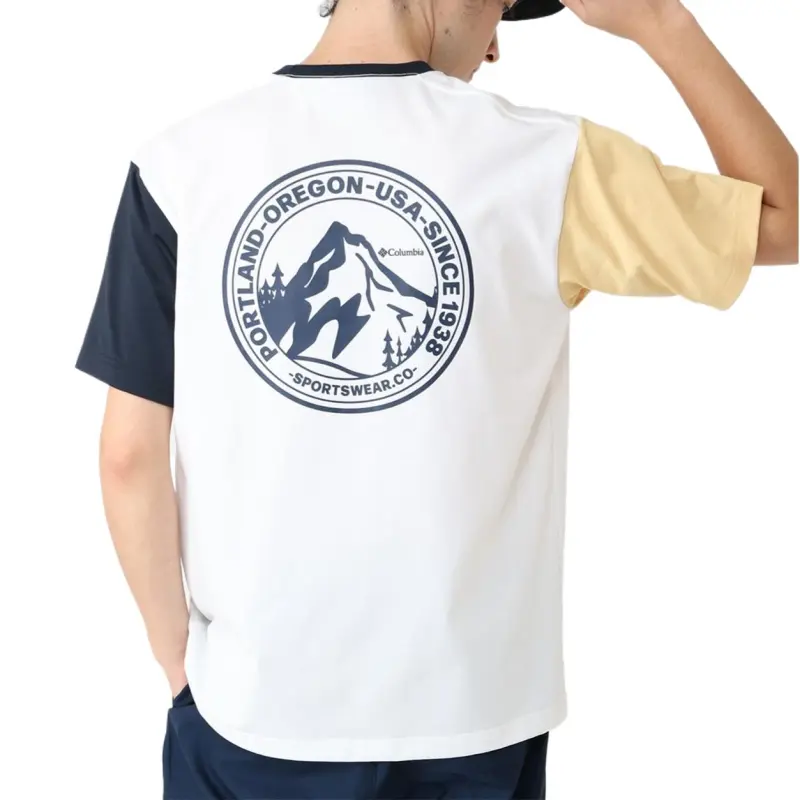 Columbia T Shirt Men's Sea Salt Multicolor-3