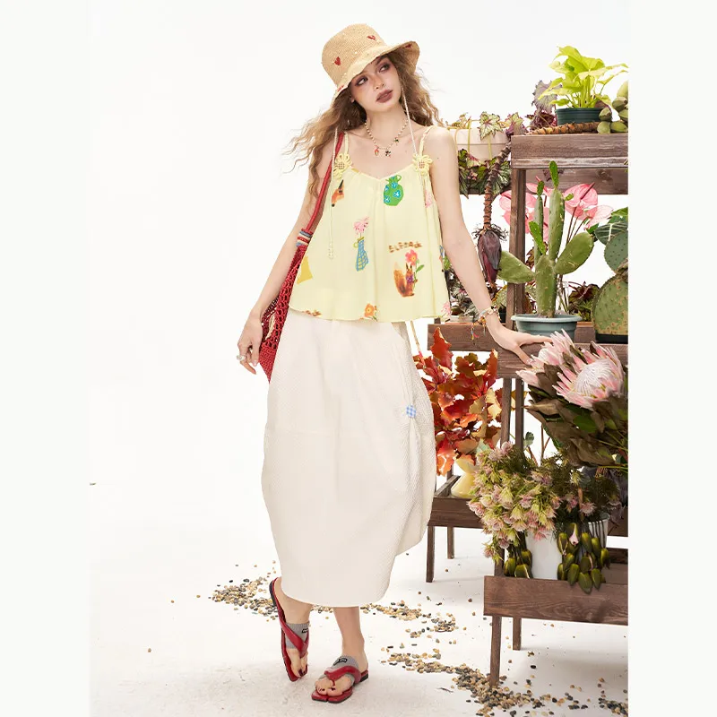 ELF SACK Camisoles Women's Fox Yellow Cream-3