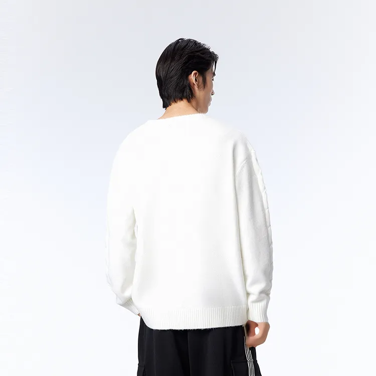 PEACEBIRD MEN Sweater Unisex White-3