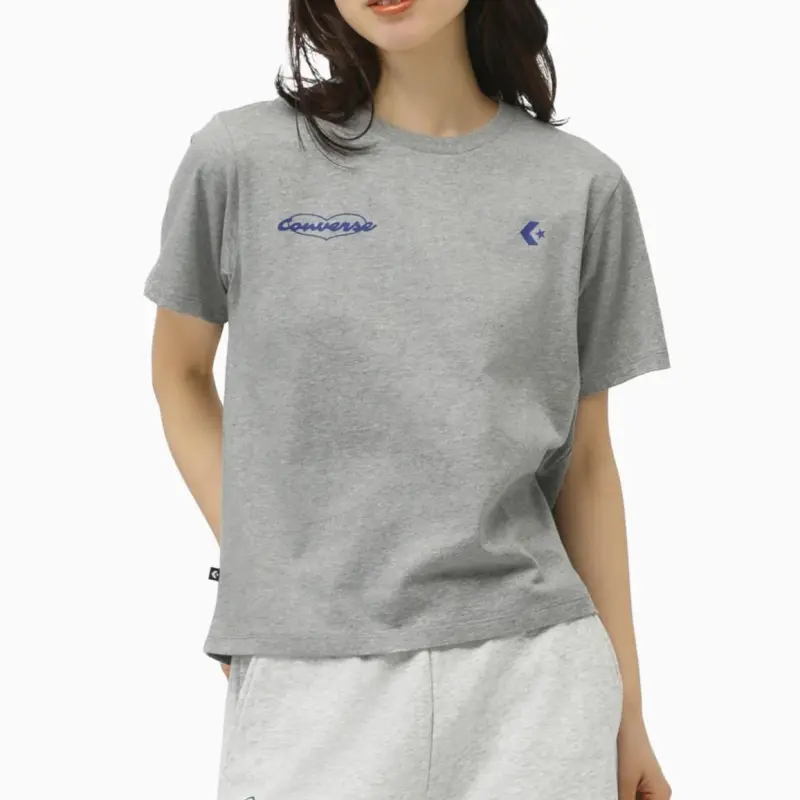 Converse Tee T Shirt Women's Gray-2