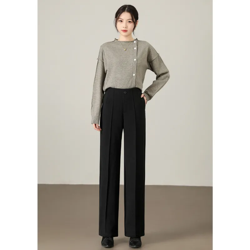 Mylan Spring Fall Casual Pants Loose Fit Women's Black Collection Brand Get Activity Alerts In Real Time-7