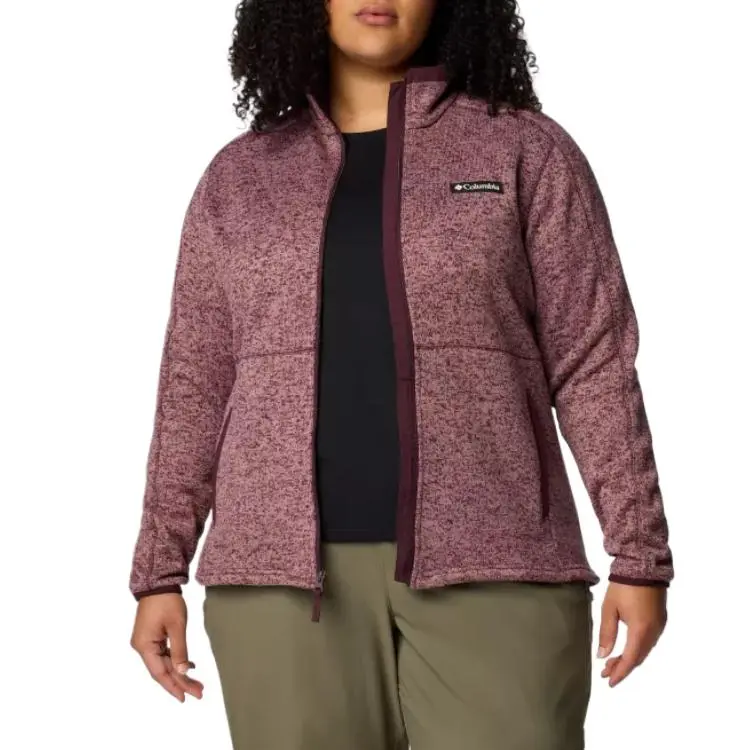 Columbia Sweater Weather Full Zip Jacket - Plus Size Jacket Women's Red-2