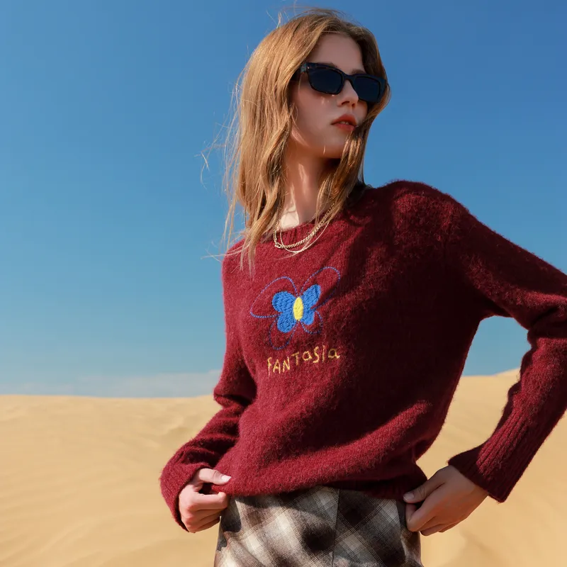 3COLOUR Knitwear Women's Cherry Red-2