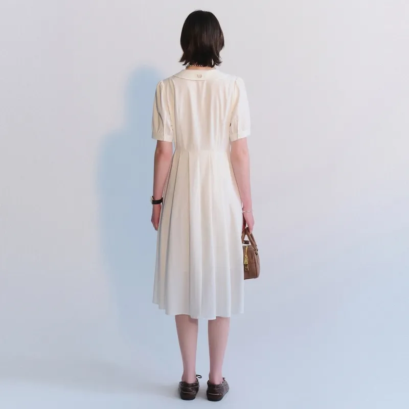 Teenie Weenie Short Sleeved Dress Women's White-3