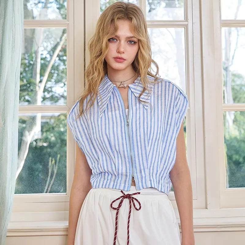 ELF SACK Shirt Women's Blue Stripes-1