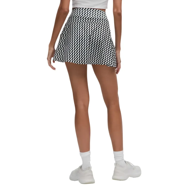 Lululemon High Rise Tennis Bottom Women's White Green Hilltop Checkerboard White Rainforest Green-1