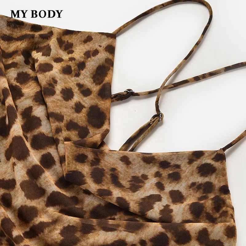MY BODY Nightgown Women's Oak Leopard Print-3