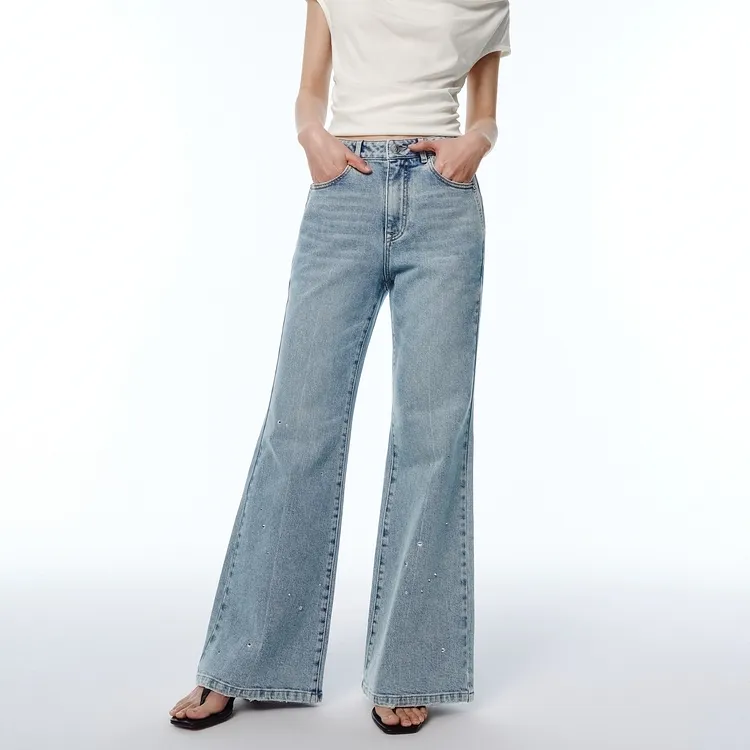 PEACEBIRD Jeans Women's Denim Medium Blue-2