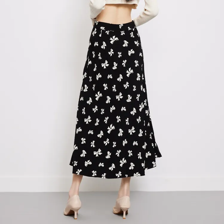 ONLY Casual Long Skirts Women's Flying Bowknot BRITTANY AOP-3