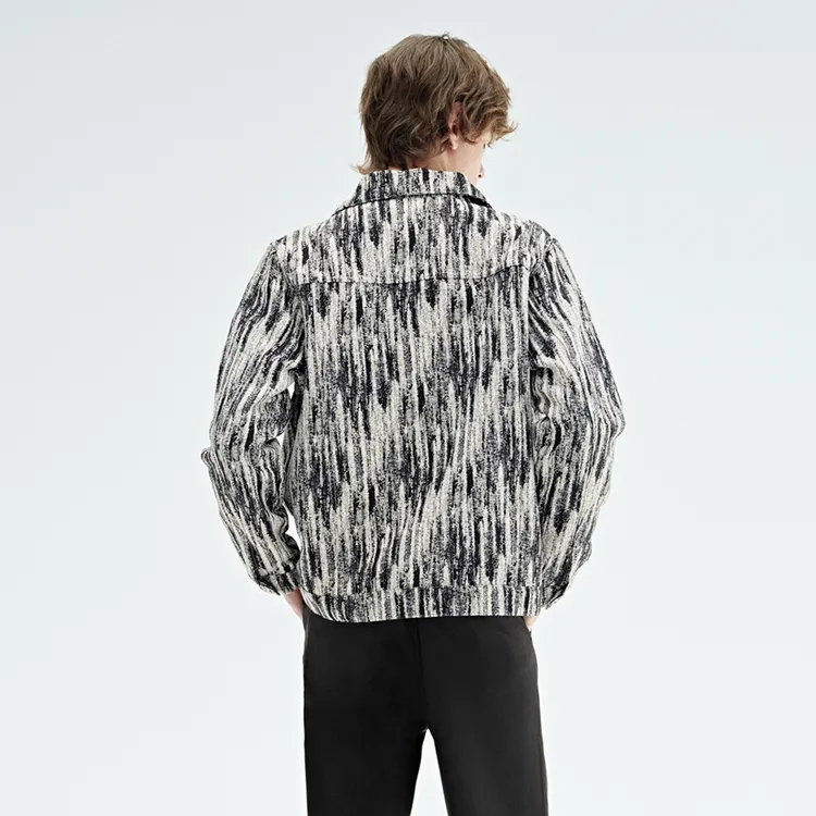 URBAN REVIVO Denim Jacket Men's Jet Black-3