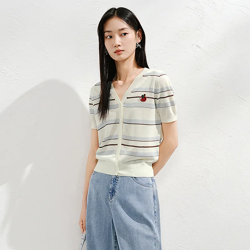 JZ. ANNAKRO Knitwear Women's Stripes Blue-4