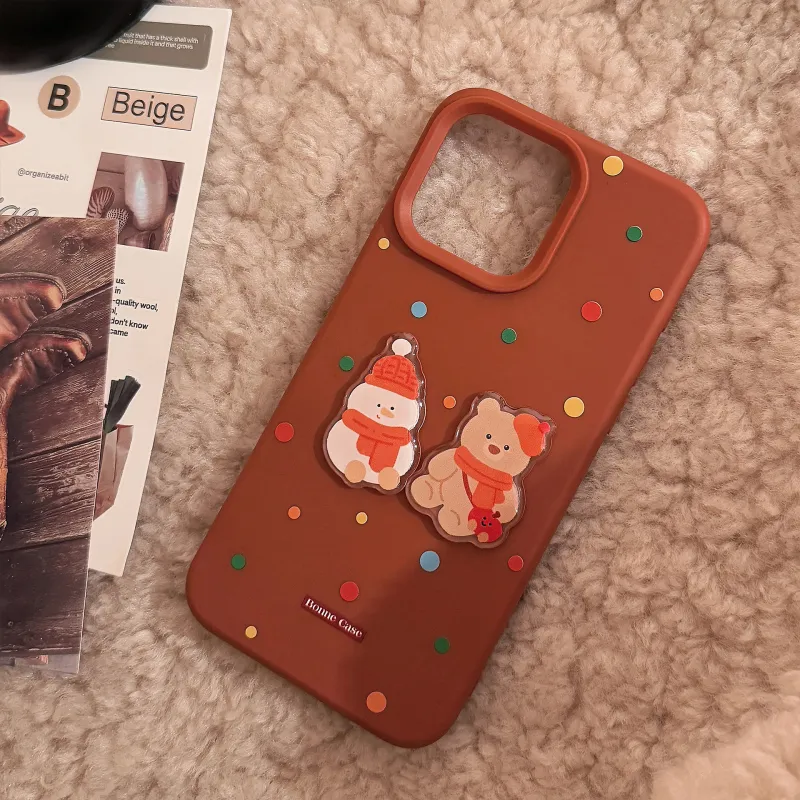 Cuttlefish Grid TPU Material Atmosphere Winter Cartoon Phone Cases Compatible With Apple 15/16/14/13/12/11-2