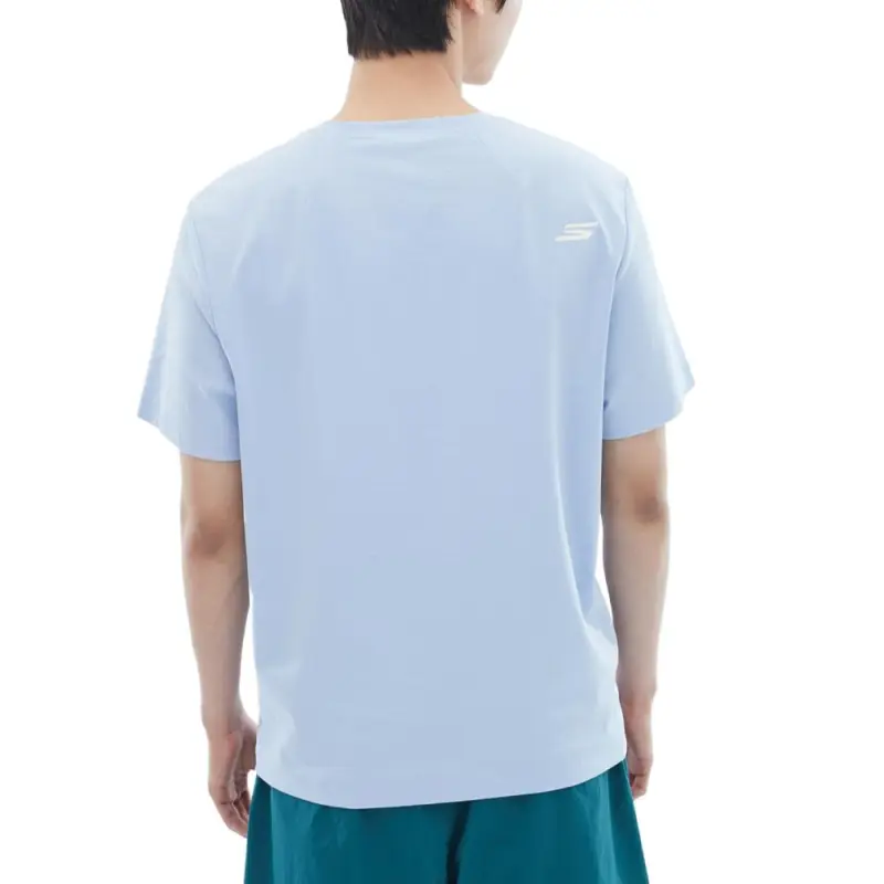Skechers Apparel Ponte COMFORT T Shirt Men's Blue-1