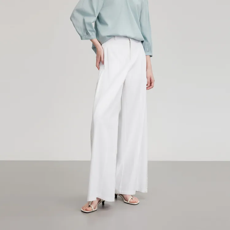 ELLE Casual Pants Women's White-4
