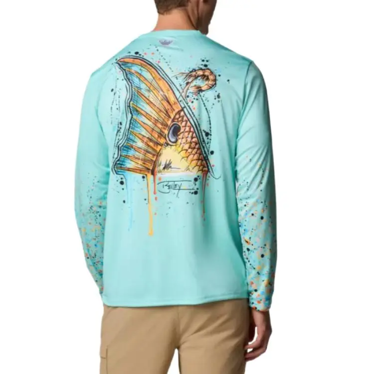 Columbia x Bentley Terminal Tackle PFG Omni Shade Omni Wick T Shirt Men's Blue-1