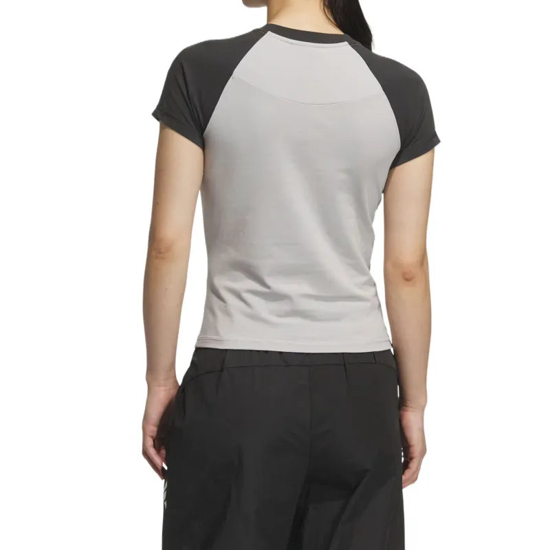 Adidas Raglan Sleeve T Shirt Women's Light Gray-2