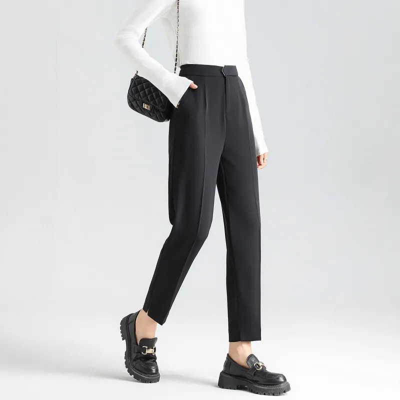 FAWENXIANGZI Suit Trouser Women's Black-1