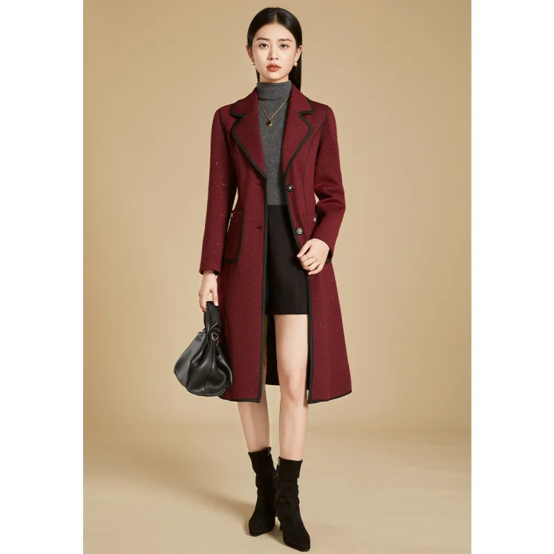 Mylan Spring, Fall, Winter Coat Slim Fit Women's Red Collection Brand, Stay Updated With Event Alerts-3
