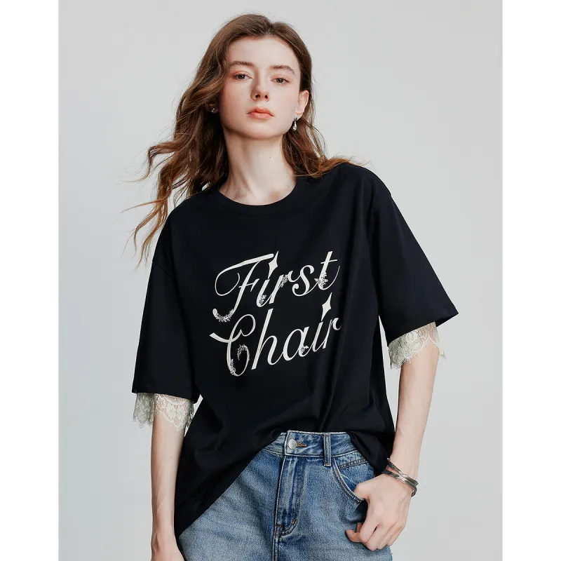 Initial Language T Shirt Women's-1
