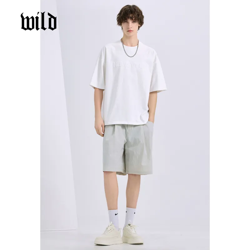 WILD LEADER T Shirts Men Minimalist White[TW5118171]-3
