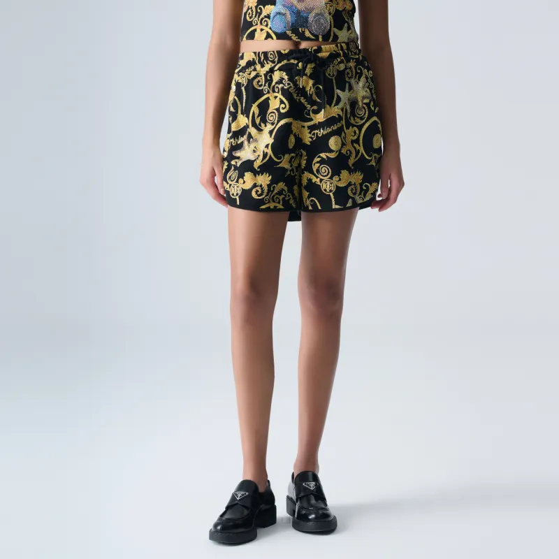 TCH Casual Shorts Women's Black Base Gold Logo-6
