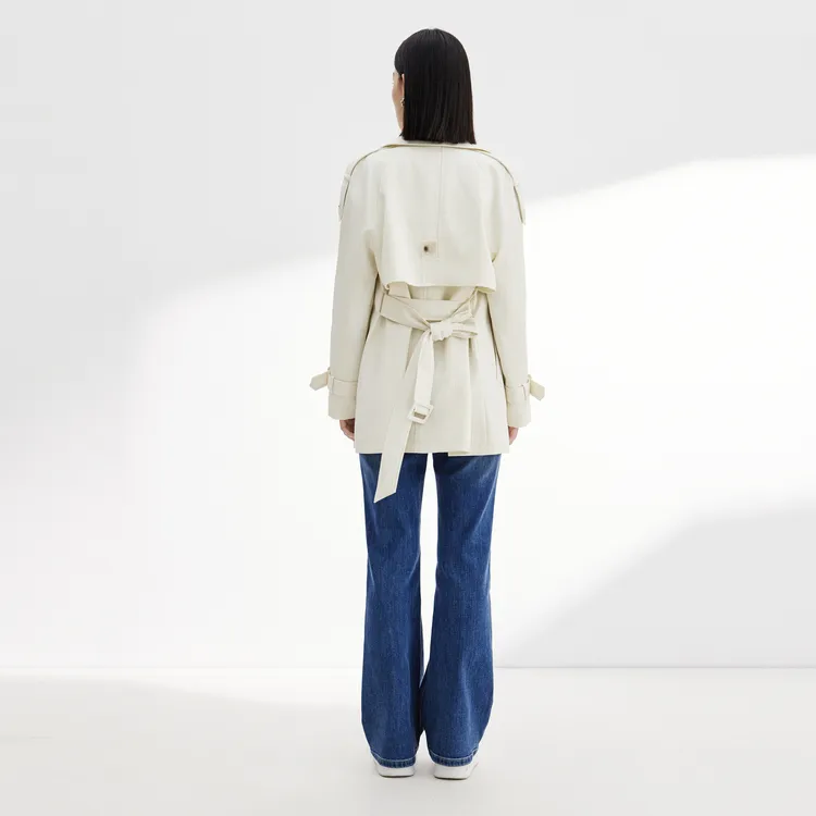 SHUIYUNJIAN Trench Coat Women's Ivory White-5