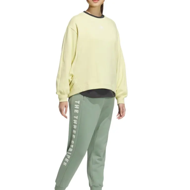Adidas Drop Shoulder Sleeve T Shirt Women's Yellow-2
