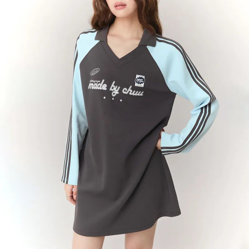 CHUU Long Sleeved Dresses Women's Carbon Gray-2