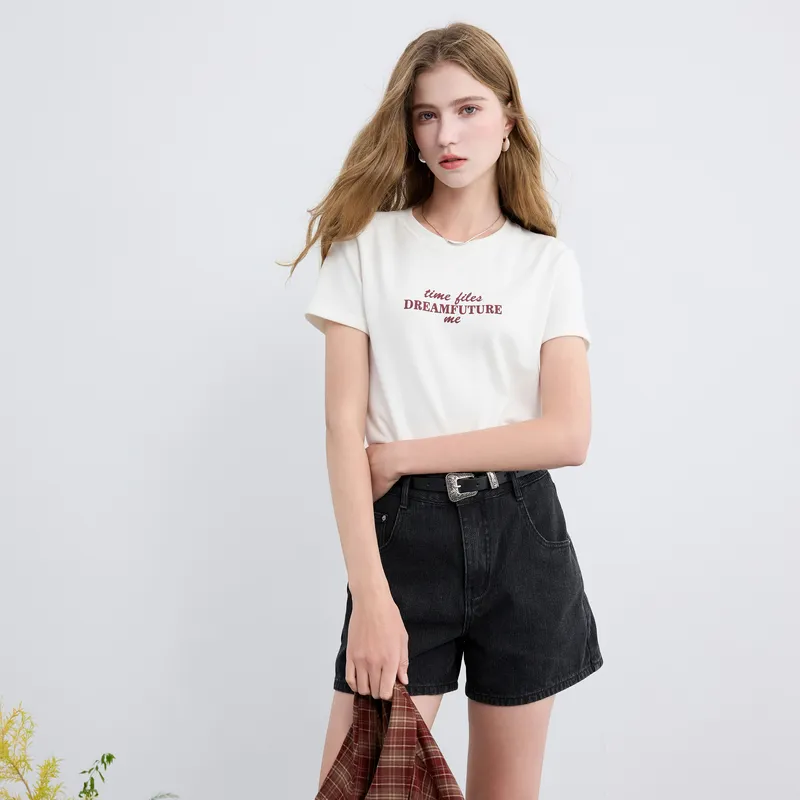 3COLOUR Denim Shorts Women's Raven-2