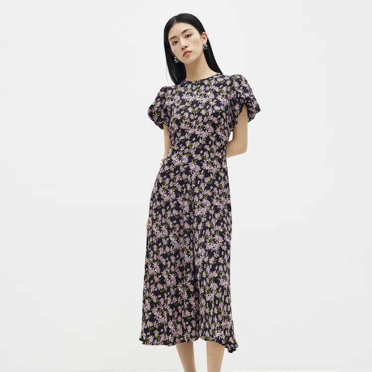 SHUIYUNJIAN Long Sleeved Dress Women's-2