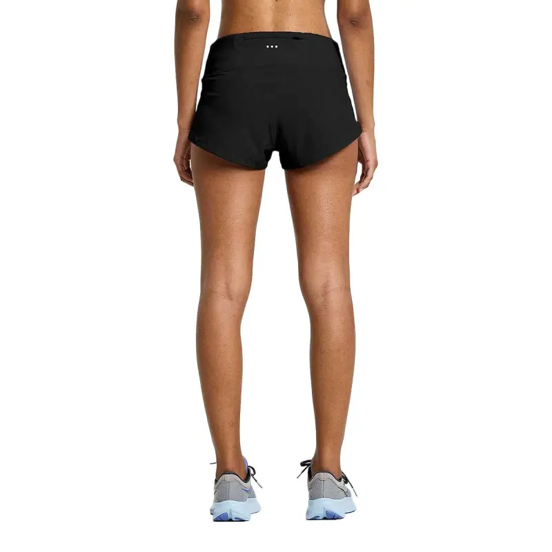 Saucony Outpace 2.5' Split Short Sports Shorts Women's Black-2