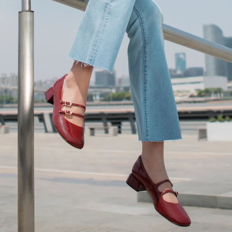 Clarks Daisy Collection Casual Single Shoes Women's Deep Red-5
