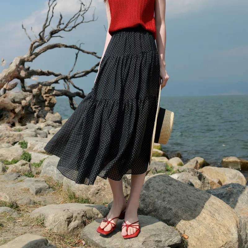 3COLOUR Casual Long Skirt Women's-4