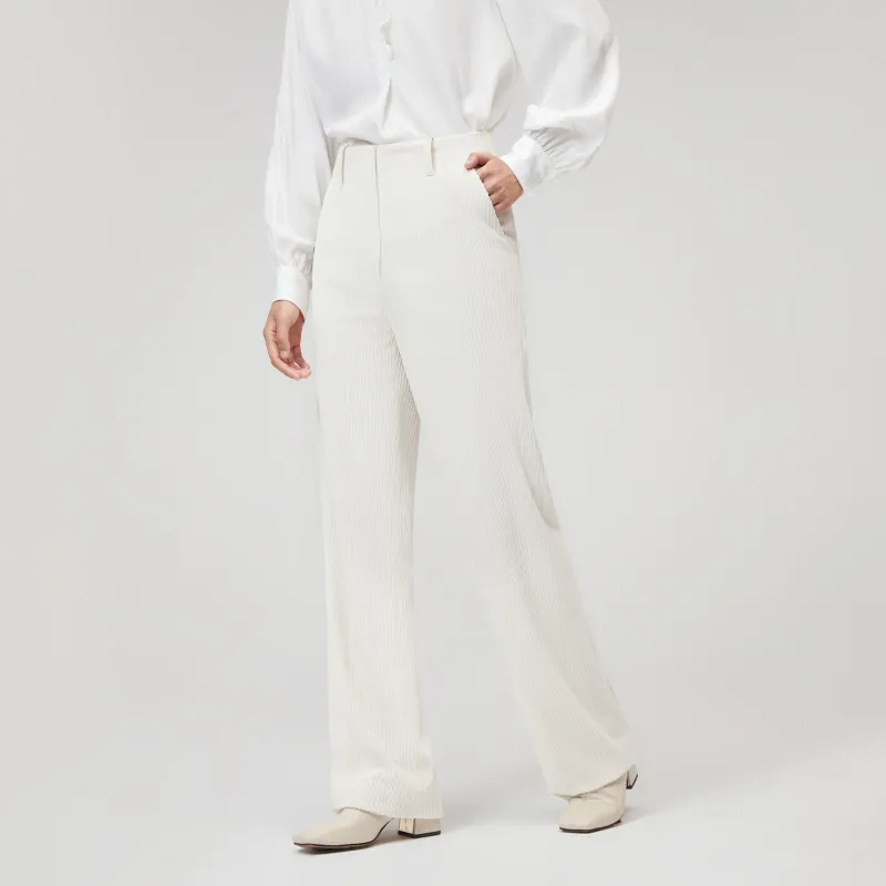 OVV Casual Pants Women's Ecru Solid Color-6