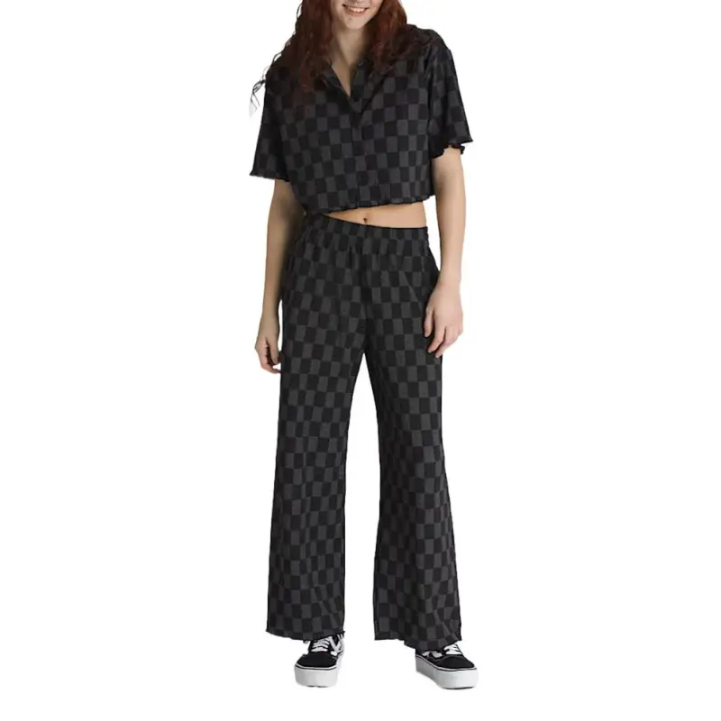 Vans Wren Checkerboard Shirt Women's Black-3