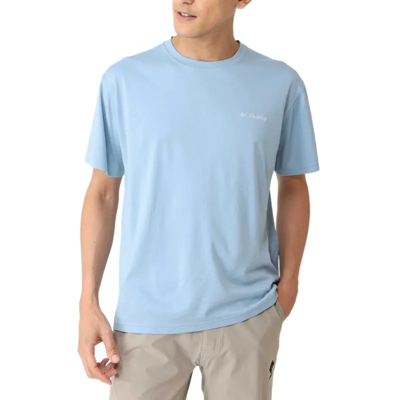 Columbia T Shirt Men's Ripple Blue-2