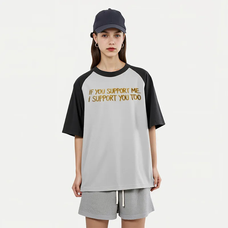 FAIRWHALE Drop Shoulder Sleeve T Shirt Women's-2